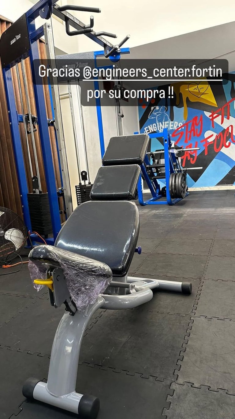 Stationary exercise bike in gym