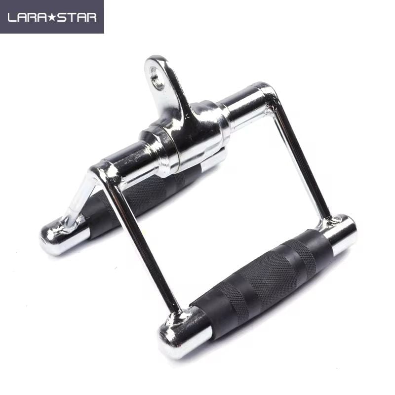 Lara Star lat pulldown cable attachment with chrome handles and black grip